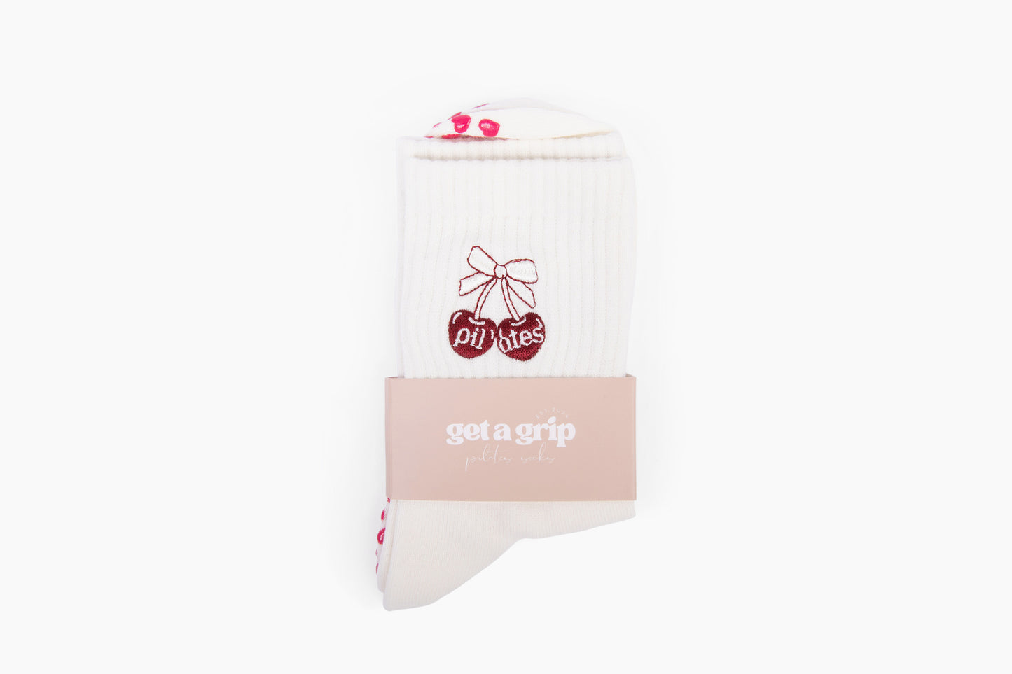 Cherry Grippy Socks