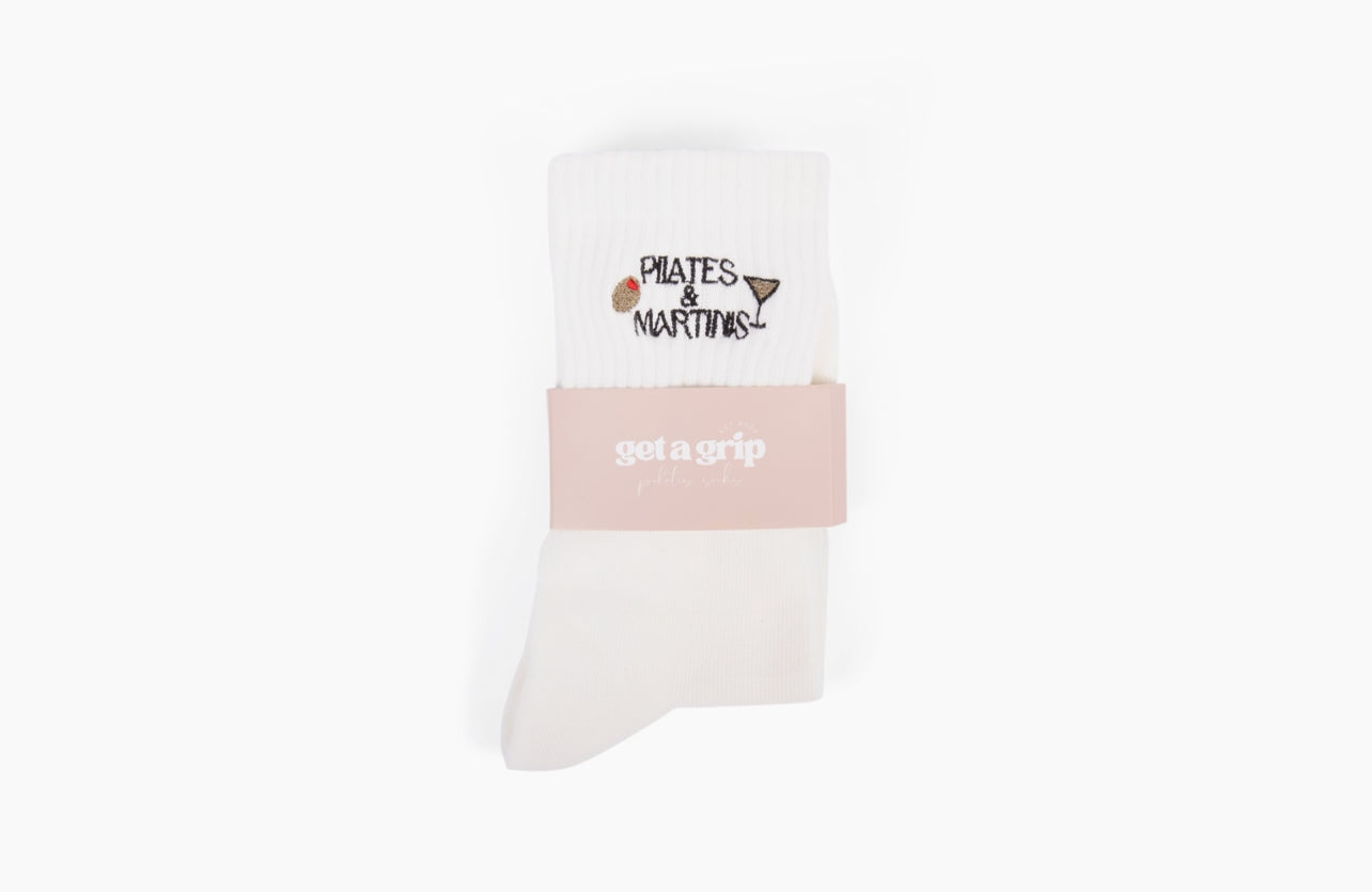 Pilates and Martinis Grippy Socks